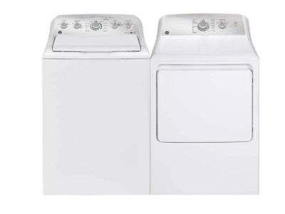 27" GE 4.9 Cu. Ft. Capacity Top Load Washer and 7.2 Cu. Ft. Top Load Gas Dryer - GTW490BMRWS-GTD40GBMRWS
