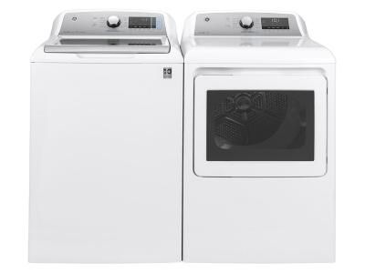 27" GE Smart Washer With Sanitize And Electric Dryer With Built-in Wifi - GTW840CSNWS-GTD84ECMNWS