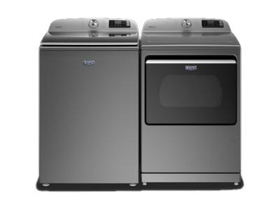 27" Maytag 6.0 Cu. Ft. Smart Top Load Washer And 7.4 Cu. Ft. Smart Top Load Electric Dryer - MVW7230HC-YMED7230HC