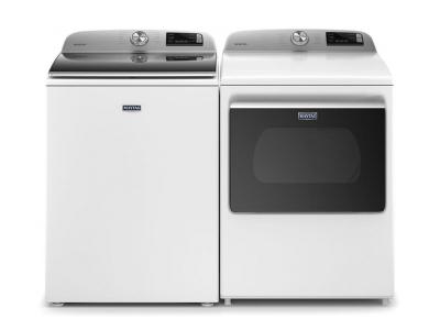 27" Maytag 5.4 Cu. Ft. Top Load Washer With Stainless Steel Drum And 7.4 Cu. Ft. Dryer With Extra Power - MVW6230HW-MGD6230HW