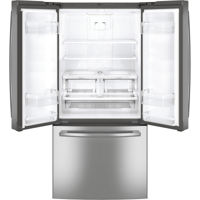 33" GE 24.8 Cu. Ft. French Door Refrigerator In Fingerprint Resistant Stainless Steel - GNE25DYRKFS