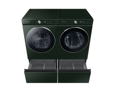 27" Samsung 6.1 Cu. Ft. Front load Washer And 7.6 Cu. Ft. Dryer with Bespoke Design - WF53BB8900AGUS-DVE53BB8900GAC