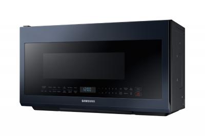 30" Samsung 2.1 Cu. Ft. Bespoke Over-the-Range Microwave In Navy Steel - ME21A706BQN/AC