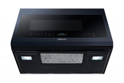 30" Samsung 2.1 Cu. Ft. Bespoke Over-the-Range Microwave In Navy Steel - ME21A706BQN/AC