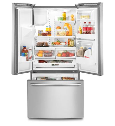 33" Maytag 22 Cu. Ft. French Door Refrigerator With Beverage Chiller Compartment - MFI2269FRZ