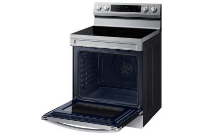 30" Samsung 6.3 Cu. Ft. Freestanding Electric Range With Air Fry And Wi-fi In Stainless Steel - NE63A6511SS