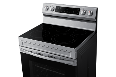 30" Samsung 6.3 Cu. Ft. Freestanding Electric Range With Air Fry And Wi-fi In Stainless Steel - NE63A6511SS