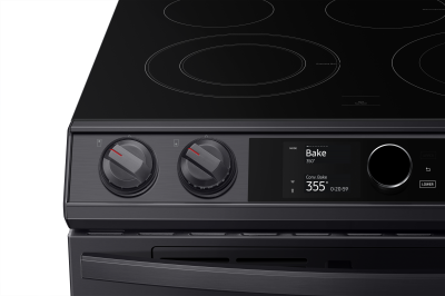 30" Samsung 6.3 Cu. Ft. Electric Range With Flex Duo And Air Fry In Black Stainless Steel - NE63T8751SG/AC