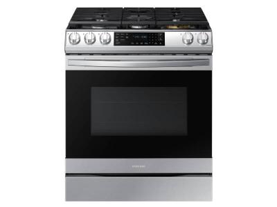 30" Samsung 6.0 Cu. Ft. Gas Range With True Convection And Air Fry In Stainless Steel - NX60T8511SS