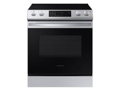 30" Samsung 6.3 Cu. Ft. Electric Range With Fan Convection In Stainless Steel - NE63T8311SS/AC