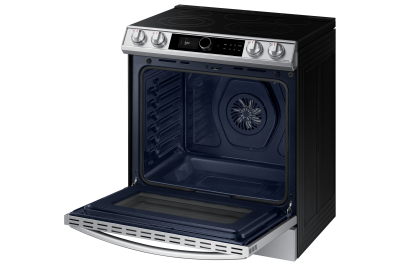 30" Samsung 6.3 Cu.Ft. Electric Range With True Convection And Air Fry In Stainless Steel - NE63T8711SS