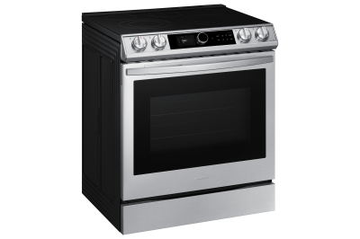 30" Samsung 6.3 Cu. Ft. Electric Range With True Convection And Air Fry In Stainless Steel - NE63T8711SS