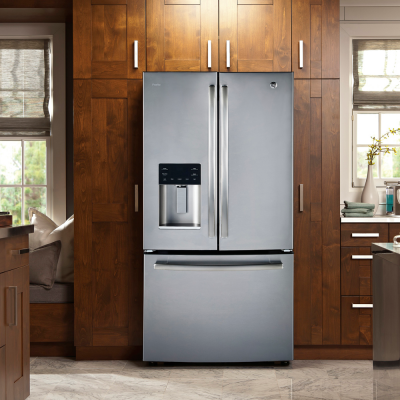 33" GE Profile 23.6 Cu. Ft. French Door Refrigerator In Fingerprint Resistant Stainless Steel - PFE24HYRKFS