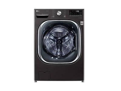 27" LG Smart Front Load Washer With 5.8 cu. ft. Capacity , ColdWash in Black Steel - WM4500HBA