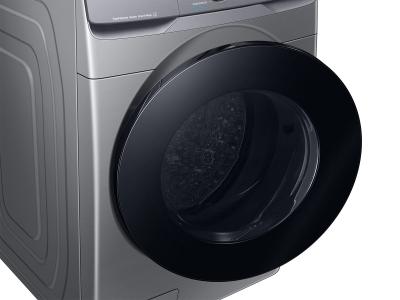 27" Samsung 5.2 Cu. Ft. Smart Front Load Washer With Steam and Super Speed Wash in Platinum - WF45B6300AP/US