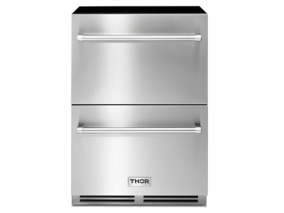 24" ThorKitchen Indoor Outdoor Refrigerator Drawer in Stainless Steel - TRF24U