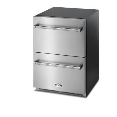 24" ThorKitchen Indoor Outdoor Refrigerator Drawer in Stainless Steel - TRF24U