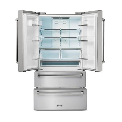 36" ThorKitchen Professional French Door Refrigerator with Freezer Drawers - TRF3602