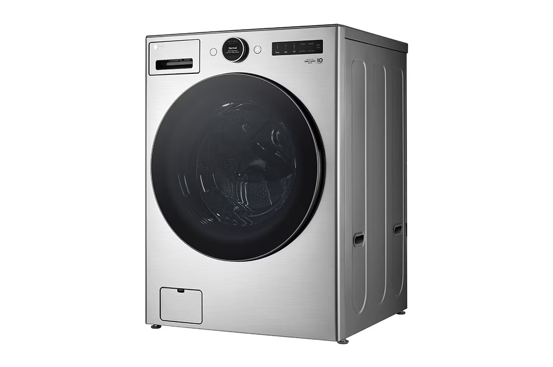 LG 5.2 Cu. Ft. Smart Front Load Washer and 9 Cu. Ft. Smart Front Load Gas  Dryer in Black Steel