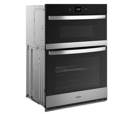 27" Whirlpool 5.7 Cu. Ft. Combo Wall Oven with Air Fry in Stainless Steel - WOEC5027LZ