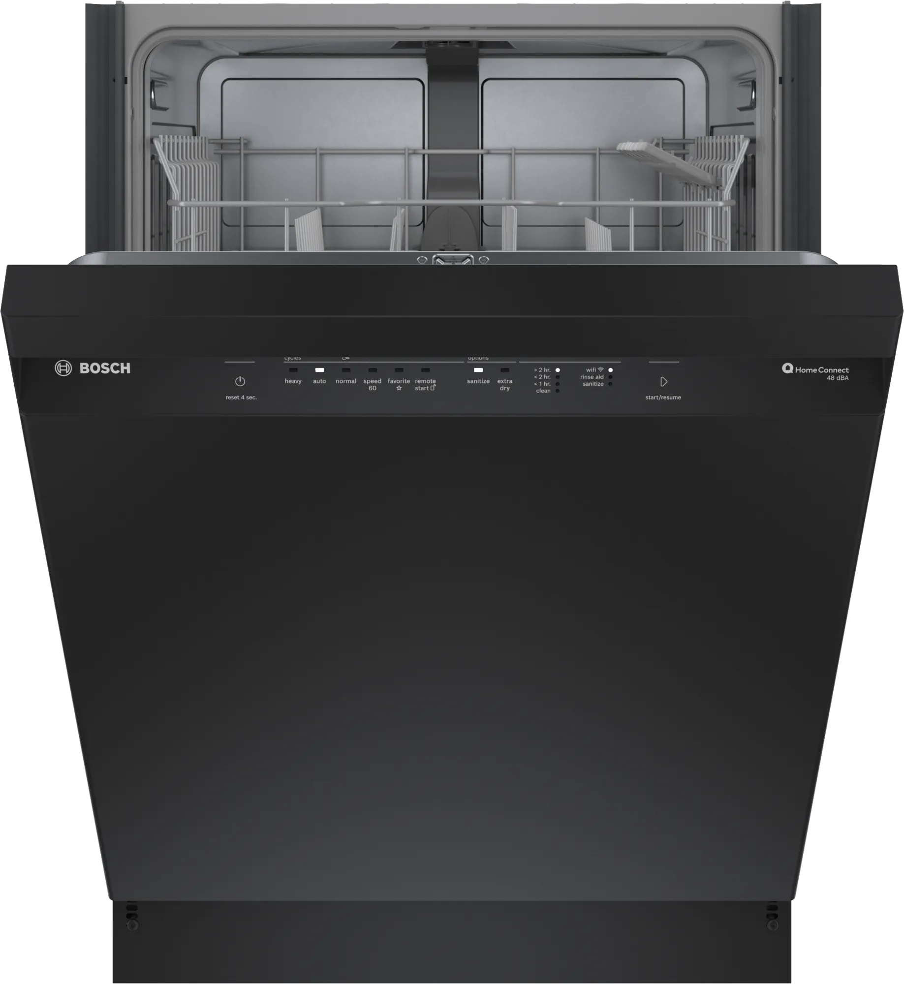 Bosch SHE4AEM6N 24" 100 Series Plus 48 dBA Dishwasher in Black