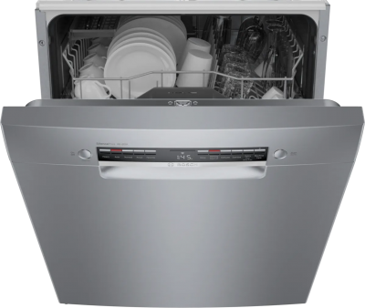 24" Bosch 300 Series Recessed Handle Dishwasher in Stainless Steel - SGE53C55UC