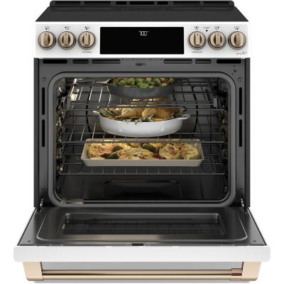 30" Café 5.7 Cu. Ft. Slide In Front Control Radiant and Convection Range with Warming Drawer - CCES700P4MW2