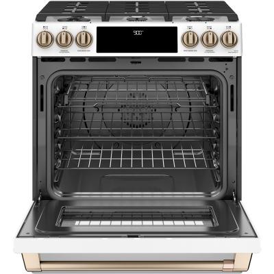 30" Café 5.7 Cu. Ft. Slide In Front Control Dual Fuel Convection Range With Warming Drawer - CC2S900P4MW2