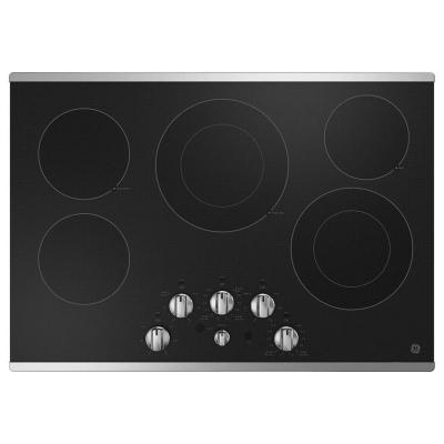 30" GE Built-in Knob Control Electric Cooktop in Stainless Steel - JEP5030STSS