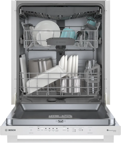 24" Bosch 100 Series Bar Handle Premium Dishwasher in White - SHX5AEM2N
