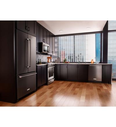 36" KitchenAid 22 Cu. Ft. Counter Depth French Door Refrigerator With Interior Dispense - KRFC302EBS