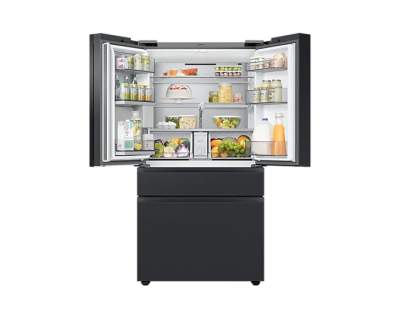 36" Samsung 28.6 Cu. Ft. Bespoke 4-Door Family Hub French Door Refrigerator with Charcoal Glass Panels - F-RF29BB893333