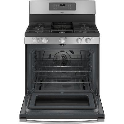 30" GE Adora Freestanding Self-Clean Gas Range with Convection in Stainless Steel - JCGB745SPSS