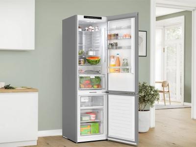 Bosch Freestanding 2-Door Bottom Mount Counter Depth Refrigerator with Ice Maker in White Glass - B24CB80ESW