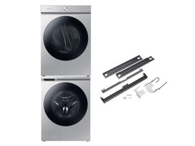 27" Samsung Front load Washer and Electric Dryer and Stacking Kit - SKK-9MCT-WF53BB8700ATUS-DVE53BB8700TAC