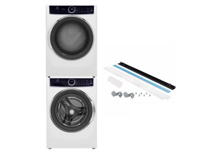 27" Electrolux Stacking Kit and Front Load Washer And Electric Dryer - STACKIT7X-ELFW7537AW-ELFE753CAW