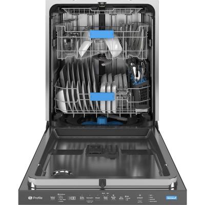 24" GE Profile Top Control Stainless Steel Interior Dishwasher with Sanitize Cycle - PDP715SYVFS