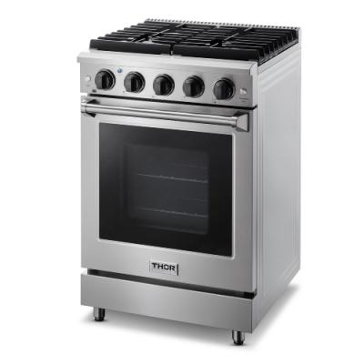 24" ThorKitchen Freestanding Gas Range in Stainless Steel - LRG2401