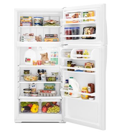 28" Whirlpool 14.3 Cu. Ft. Top-Freezer Refrigerator With Freezer Temperature Control - WRT134TFDW