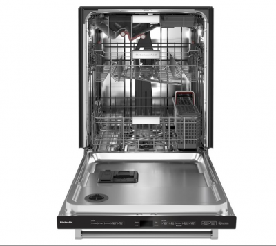 24" KitchenAid 44 dBA Dishwasher with LED Interior Lighting - KDTM804KBS