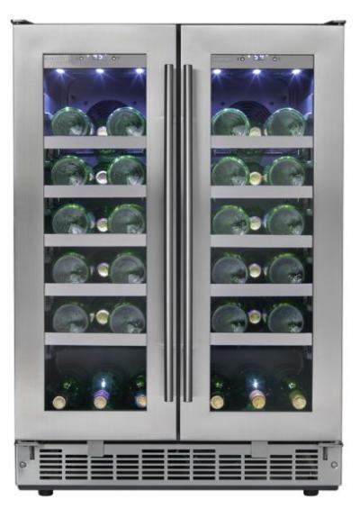 24” Silhouette  Napa  French Door Wine Cooler - DWC047D1BSSPR