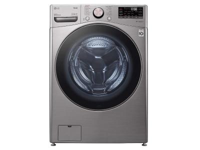 27" LG 5.2 Cu. Ft. Front Load Washer With AI Sensor Dry - WM3850HVA