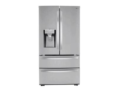 36" LG 28 Cu. Ft. Smart Double Freezer Refrigerator with Craft Ice - LRMXS2806S