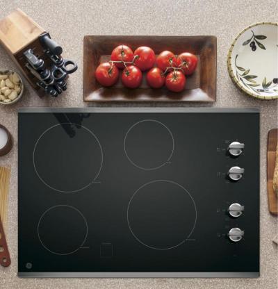 30" GE Built-In Knob Control Electric Cooktop - JP3030SWSS