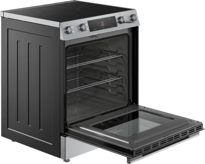 30" Bosch 100 Series Electric Freestanding Range in Stainless Steel - HEF1050MC