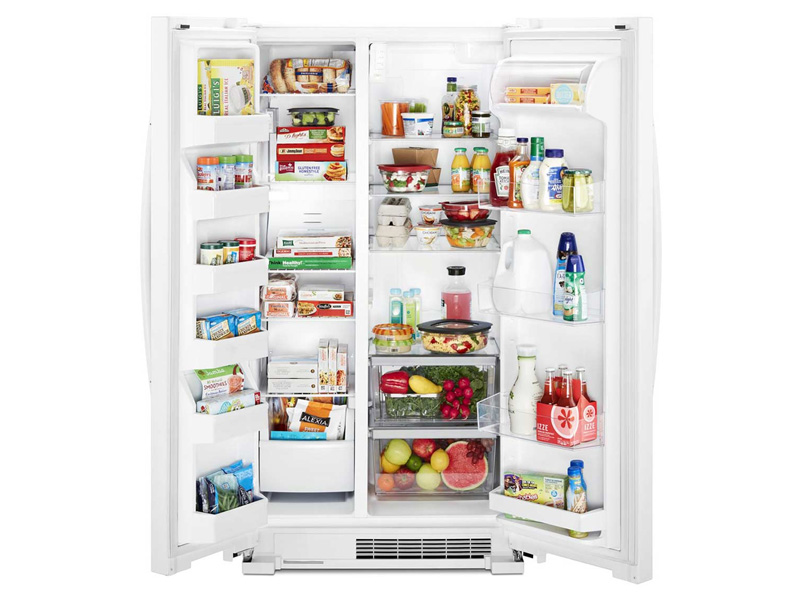 36" Whirlpool Side-by-Side Refrigerator - 25 cu. ft. WRS315SNHW