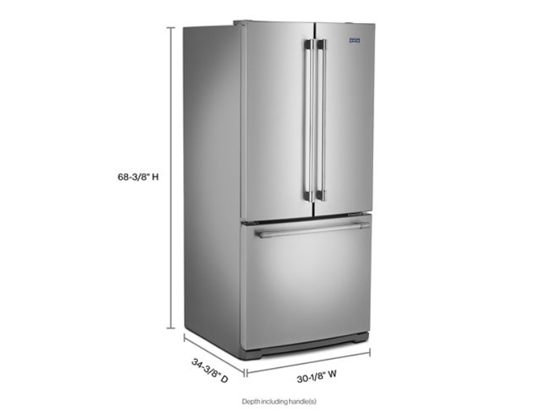 30" Maytag 19.6 Cu. Ft. French Door Refrigerator with Strongbox Door Bins - MFB2055FRZ
