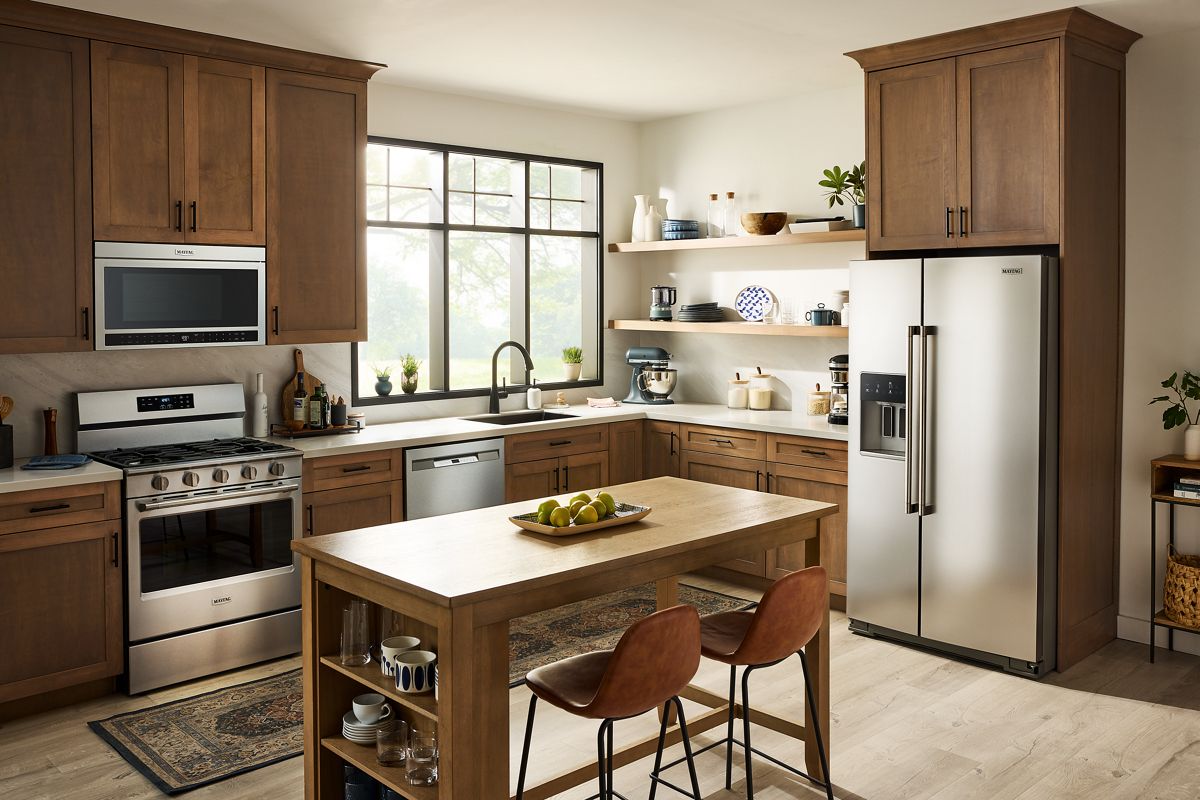 36" Maytag 28.3 Cu. Ft. Wide Full-Depth Side-by-Side Refrigerator with Arctic Blue Interior - MRSF6636RZ