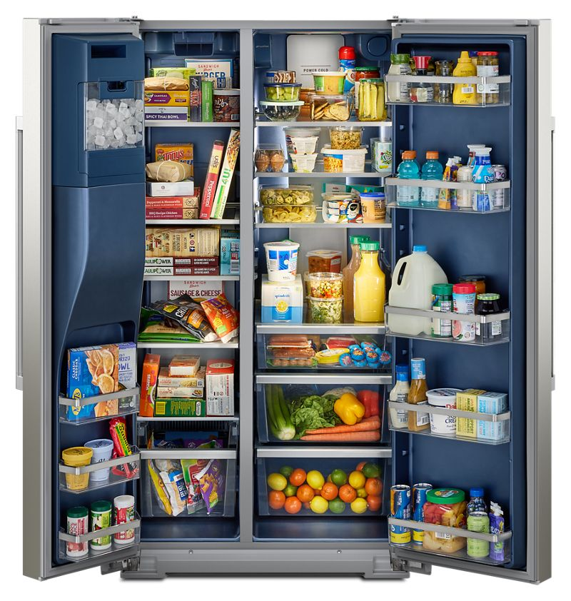 36" Maytag 28.3 Cu. Ft. Wide Full-Depth Side-by-Side Refrigerator with Arctic Blue Interior - MRSF6636RZ