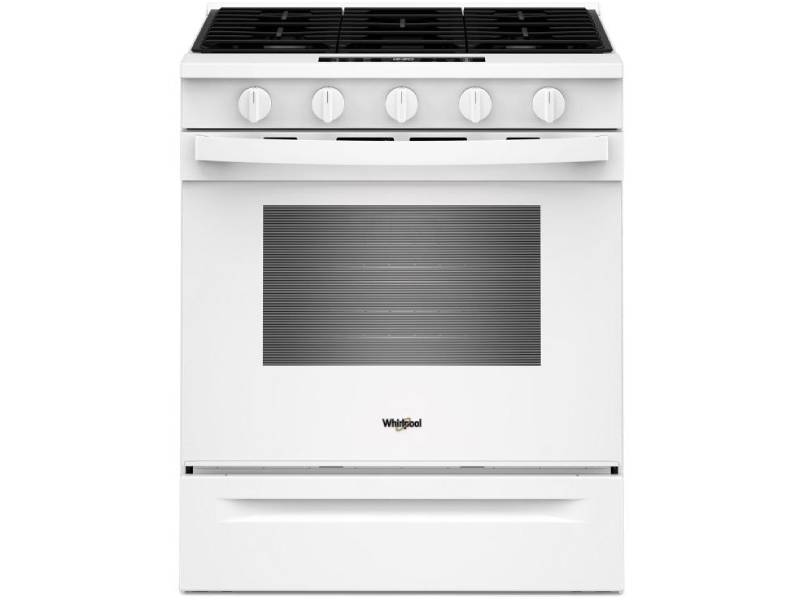 30" Whirlpool 5 Cu. Ft. Gas Range with Air Cooking Technology - WSGS5030SW